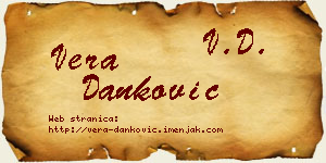 Vera Danković vizit kartica